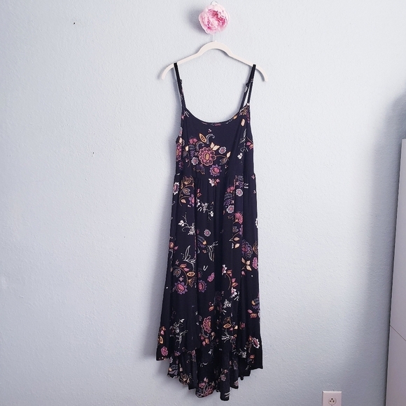 Torrid Black Floral Hi Low Maxi Dress - Picture 2 of 9
